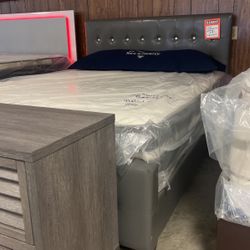 Gray diamond headboard footboard and rails 399 mattress sets to 269 up
