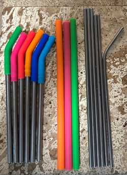 Stainless Steel & Silicone Straws