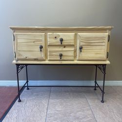 Rustic Console Table With Storage 