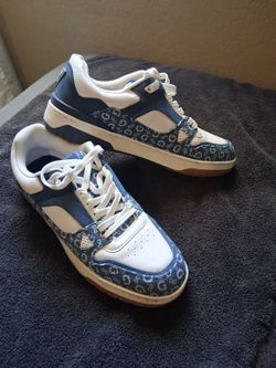Size 11 Guess Low-Top Sneakers Blue Monogram