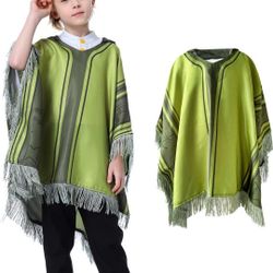 Encanto Bruno Costume Camil Cosplay Outfits Cape Cloak Dress up Green Top Coat


