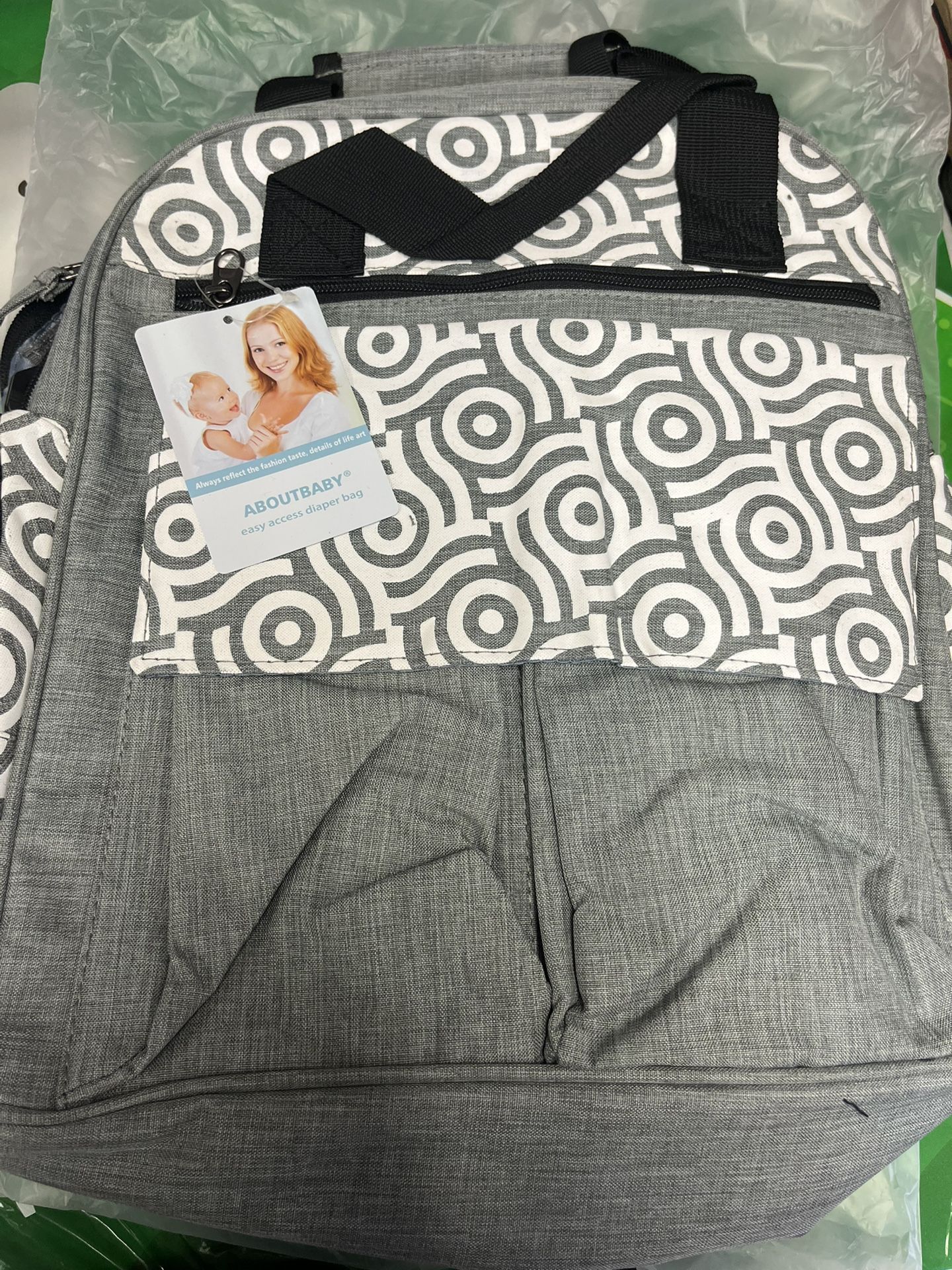 Diaper bag --Grey