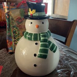 Snow Man Cookie Jar 