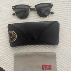 Ray Ban Clubmaster Sunglasses with case and lens wipe