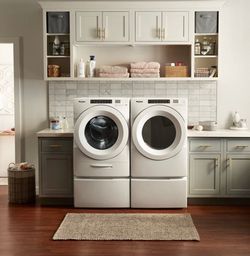 Laundry storage cabinets set of two