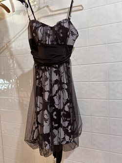 Brown & White Formal Dress