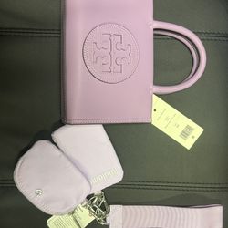 Tory Burch Mini Ella Bio Tote Bag + Lululemon Wristlet 