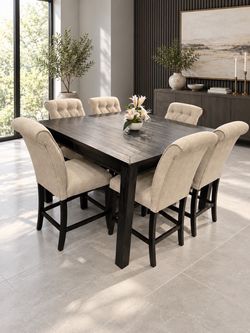 Counter Height Dining Table Set with 6 Chairs 🥳🥳🥳