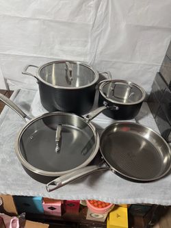 Black Hammered Nonstick Cookware Set
