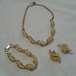 Vintage Necklace,  Bracelet, Earring Set
