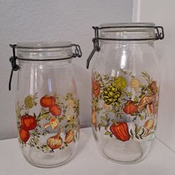 Storage Glass Mushroom Jars 