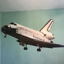 Fathead Space Shuttle Endeavor 7'2"W x 3'8"H Wall Decor 