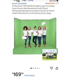 Professional 7.87ftx16.4ft Portable Large Chromakey Green Screen  (s4)