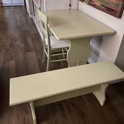 Wood Table Chair And Bench  