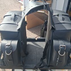 New Leather motorcycle saddlebags & More