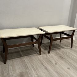 Mid-Century Modern Danish Stone Marble Coffee/End Tables