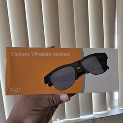 Glasses wireless headset