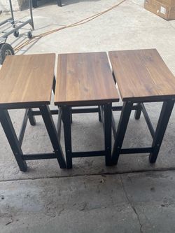 Natural & Black Kitchen & Bar Stool