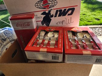 Coca Cola Silverware And Glasses