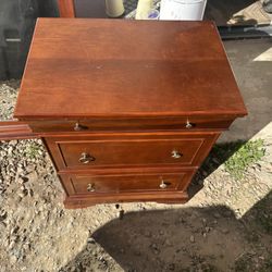 Wood Mirror W/ Dresser