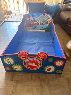 Mickey Mouse wood bed with mattress