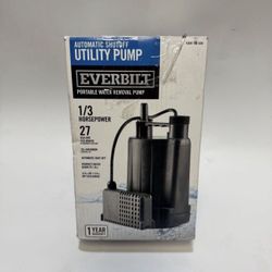 💧 Everbilt 1/3 HP Automatic Utility Pump – 27 GPM
