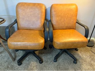 2 leather office chairs