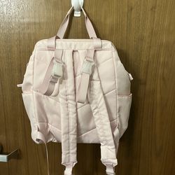 Backpack - Medium Sized Baby Supplies Pink Carrier. Comes from a Smoke Free & Pet Free Home!! In Very Good Condition, by Baby Essentials.