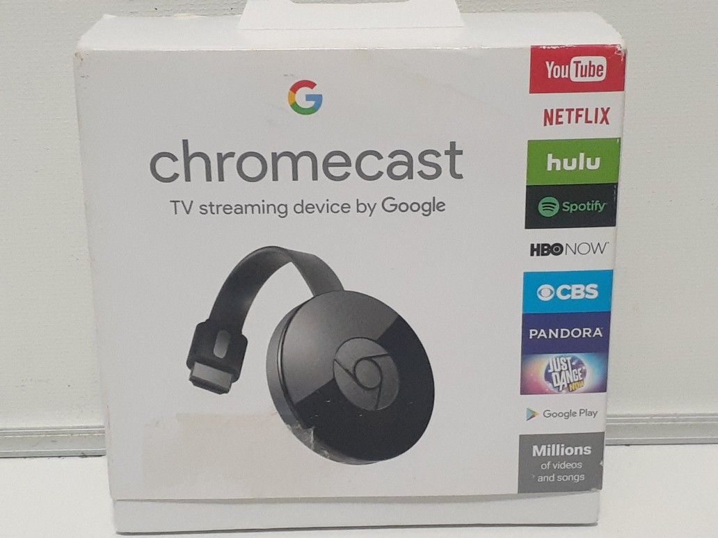 New/Open Box Google Chromecast Streaming Media Player/1080p (2nd Gen/2015 Model) : Black

