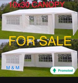 10'x30' Party Tent, Outdoor Wedding Canopy Tent with 5 Removable Sidewalls, Waterproof Heavy Duty Gazebo Shelter for Parties BBQ Events Garden Backyar