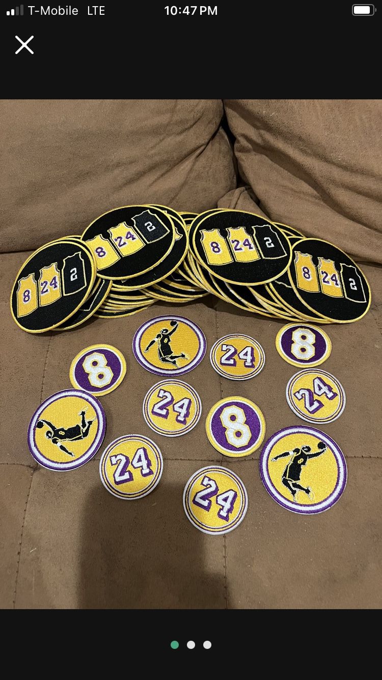 Kobe Bryant #24#8#2. Embroidered Patch. Wholesale 35$ 