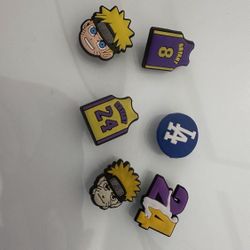Naruto Lakers Dodgers Kobe Crocs Charms $1
