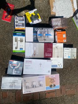 Remodel Leftover Construction Supplies – Bulk Lot (Fixtures, Faucets, Tools)