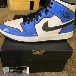 Air Jordan 1 MID SE Signal Blue/Black-White