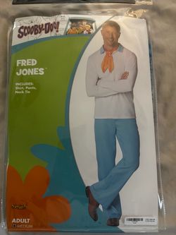 Scooby-Doo Fred Jones Adult Costume Medium