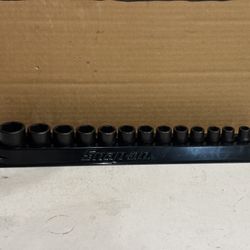 Snap-on Tools 14 pc 3/8" Drive 6-Point Metric Flank Drive® Shallow Impact Socket Set (8-19, 21 and 24 mm) 