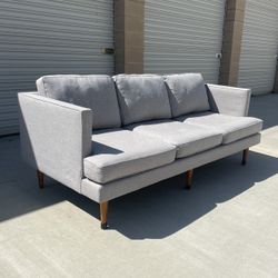 *Free Delivery* Modern Gray West Elm Couch Sofa 3 Seater