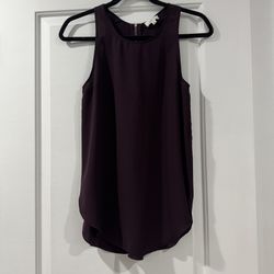 Aritzia Wilfred Sevres Sleeveless Blouse in Plum (Deep Purple) Top
