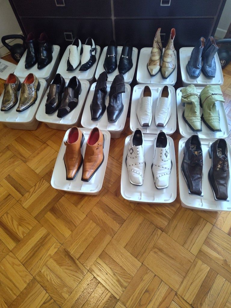 13 Pairs Of Men's Dress Shoes Size 9