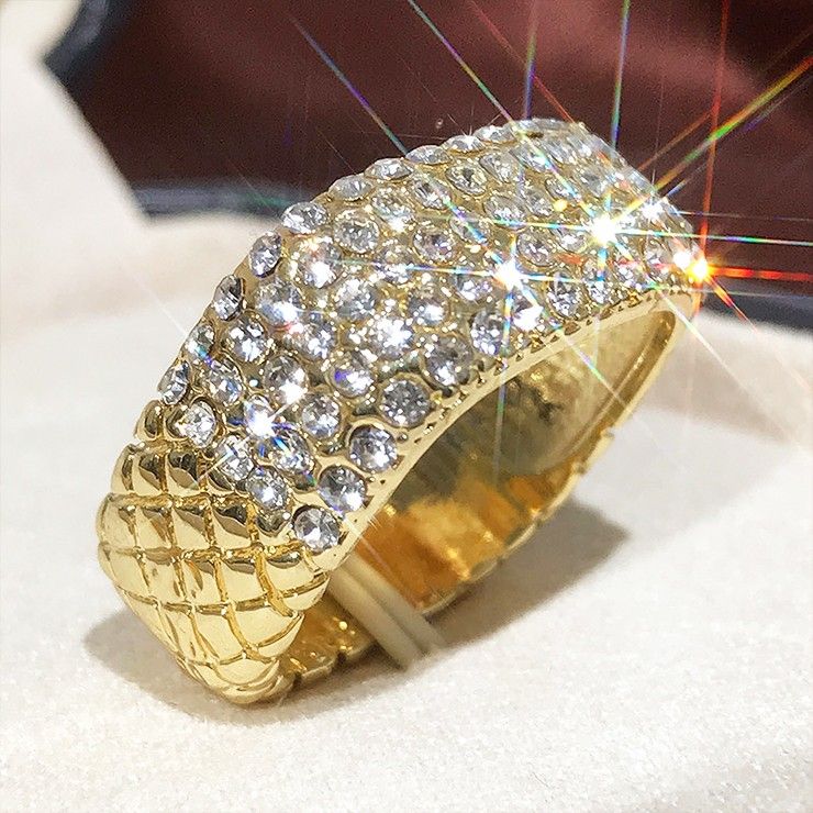 "Eternity Gold Plated Cubic Zirconia Fashion Ring for Women/Men, L568
 
