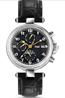 Stauer Noire Automatic Mens Watch – Vintage Style Brand New Moonphase