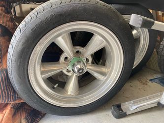 2 piece classic chevy mag wheels. 4x