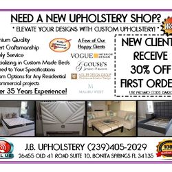 JB Upholstery Of Bonita Springs 30% Off !!!
