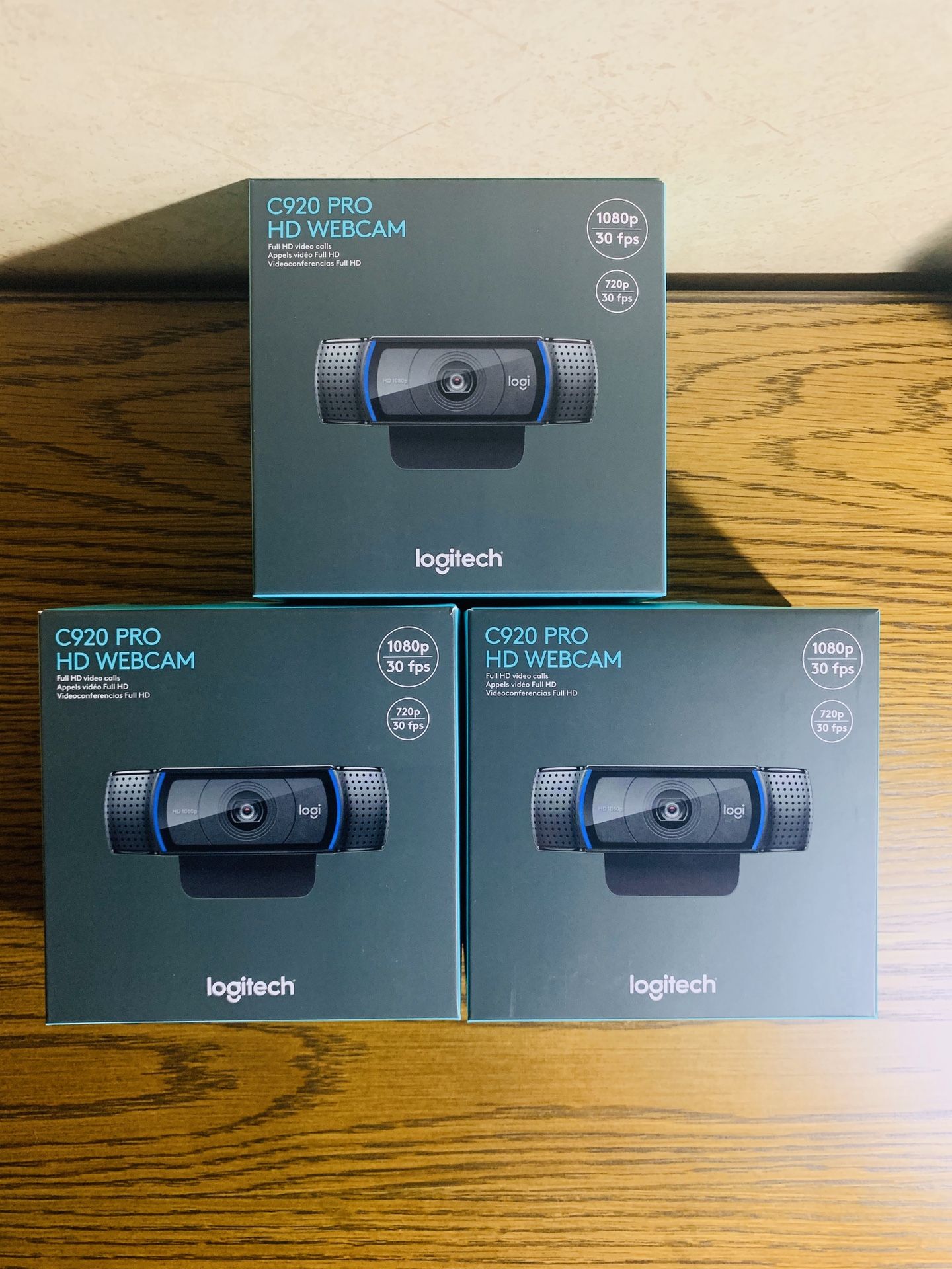 Logitech HD Pro Webcam C920, Widescreen Video Calling and Recording 1080p Camera $150 Each One Shipping Available