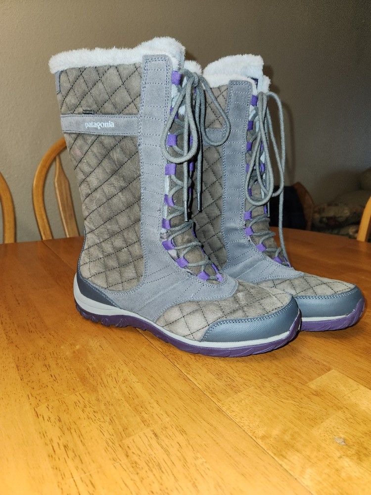 Patagonia Wintertide High Boots Purple & Grey