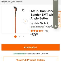 Bender. 1/2 " Klein Emt  Bender