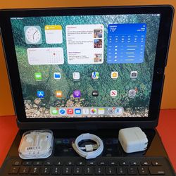 256GB Apple IPad Pro 12.9” (2nd Gen. / 2017 Model/ Latest iOS 15) wifi + cellular (LTE) with keyboard & Accessories (Apple Pencil supported)