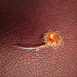 Mid century Single Flower Brooch Pin