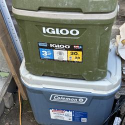 Igloo And Coleman Coolers