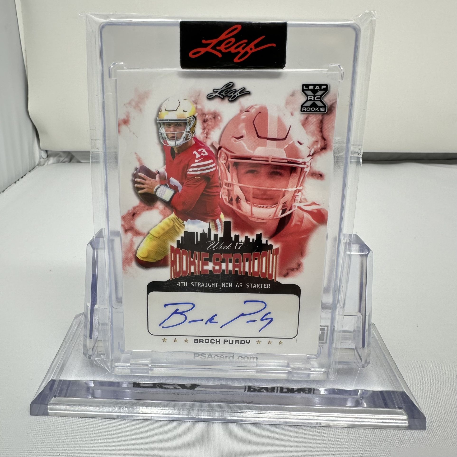 Brock Purdy Rookie Leaf Auto Numbered To 1000